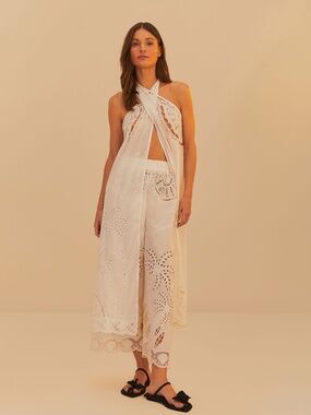 WHITE COCONUT RICHILIEU PANTS